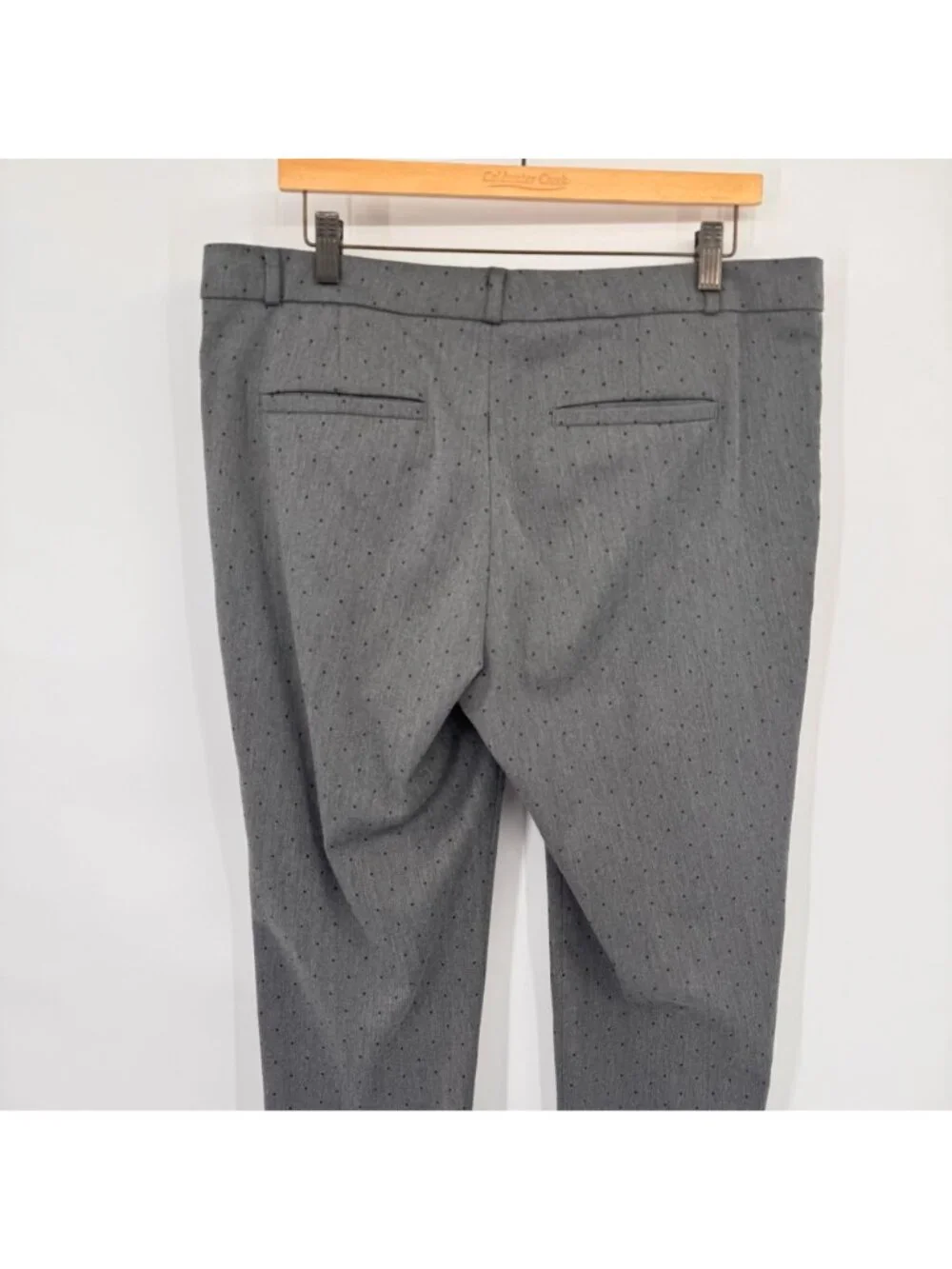 Banana Republic Womens Gray Pin-Dot Dress Pants Size 12  slim leg